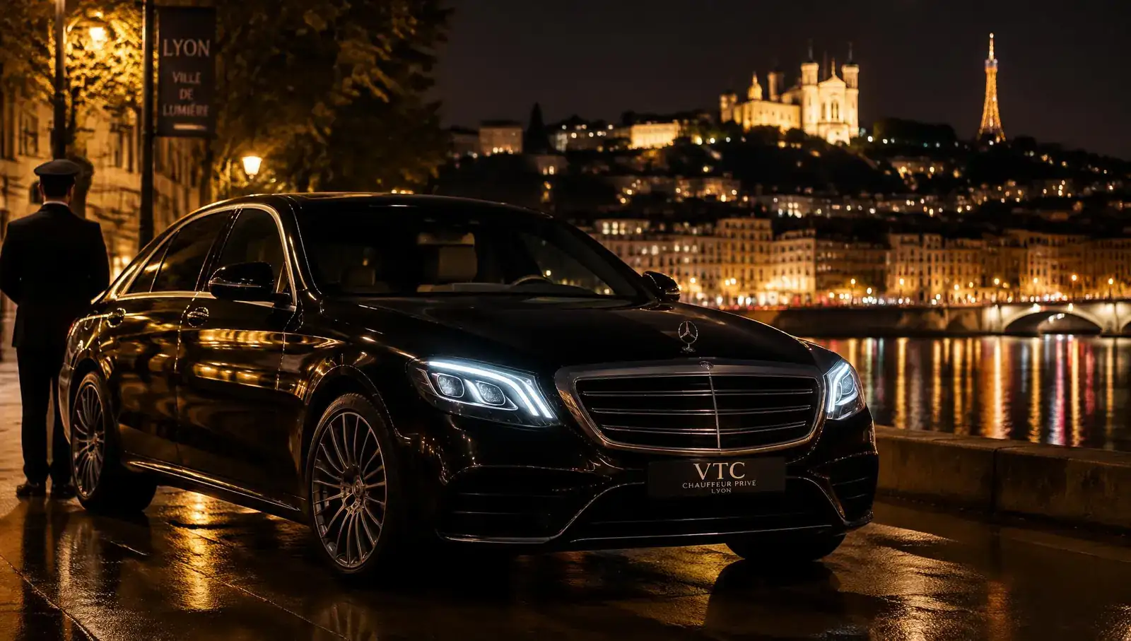 Berline CA VTC de nuit à Lyon